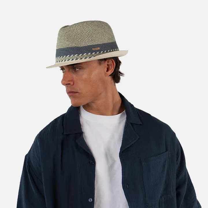 Barts Fluoriet Straw Trilby Hat - Blue