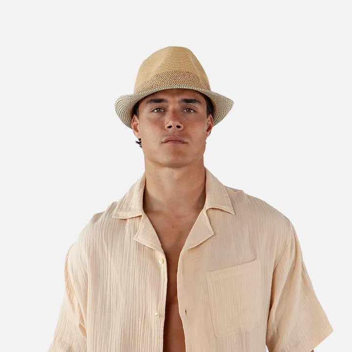 Barts Patrol Straw Trilby Hat - Natural