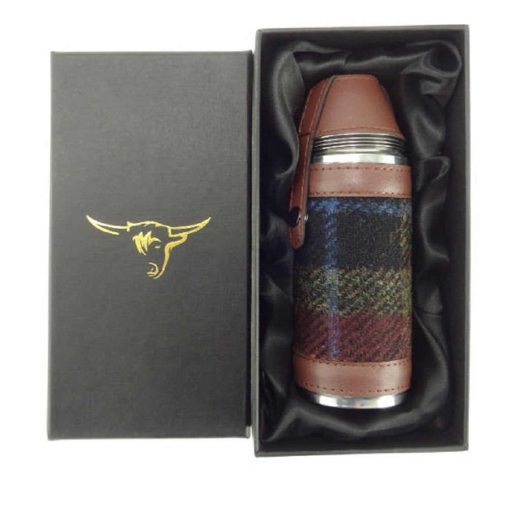Glen Appin Harris Tweed Hunting Flask Colour 59 Rust