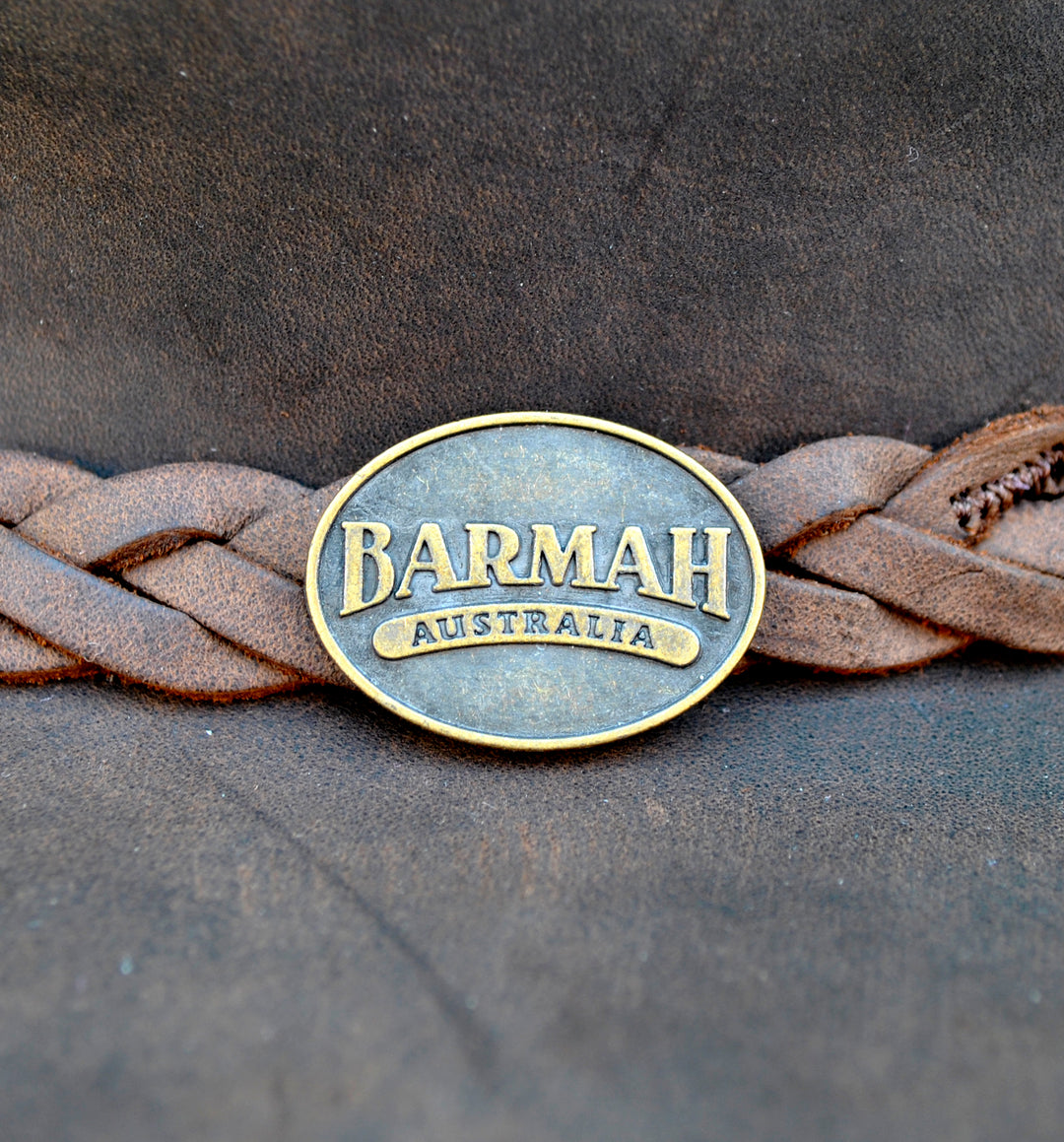 Barmah Foldaway Aussie Bronco Leather Hat 1060 In Brown