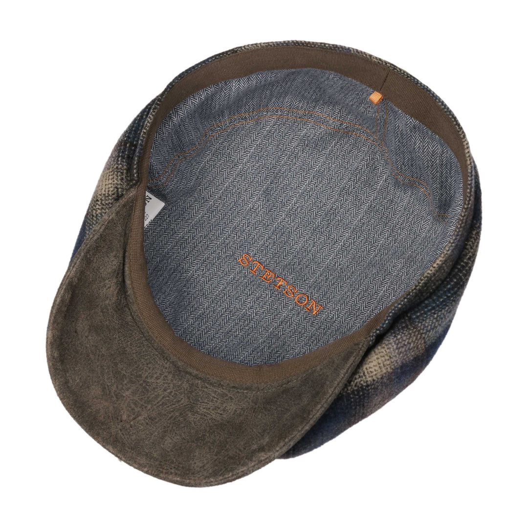 Stetson Camanto Hatteras Wool Check Bakerboy Cap