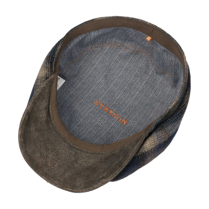 Stetson Camanto Hatteras Wool Check Bakerboy Cap