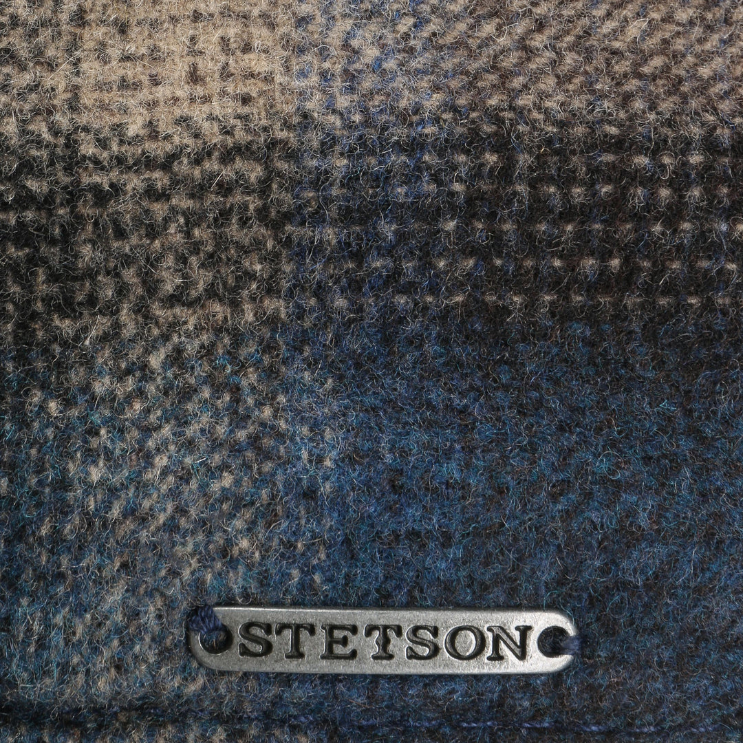 Stetson Camanto Hatteras Wool Check Bakerboy Cap