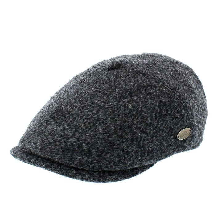 Whiteley Barleycorn Tweed Bakerboy Cap In Grey (M90)