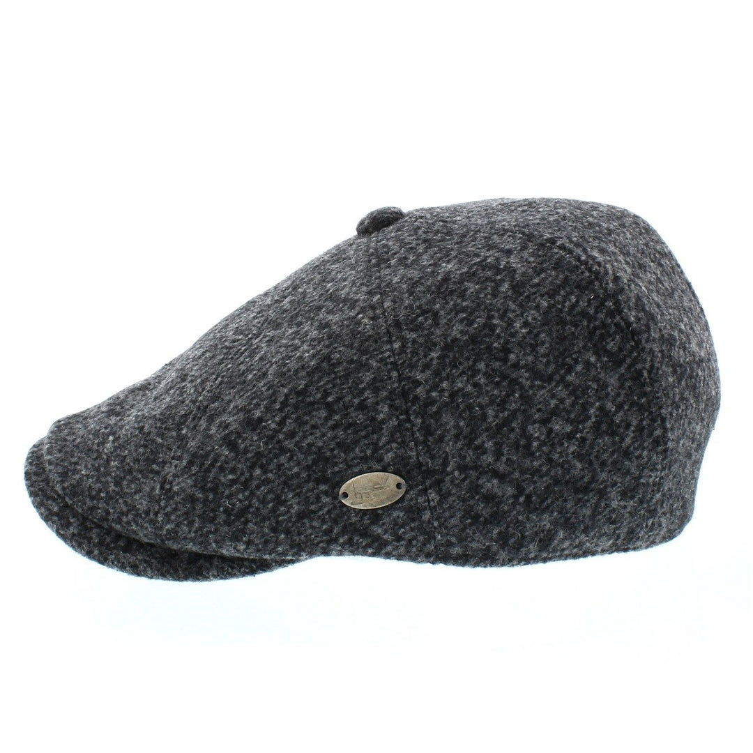 Whiteley Barleycorn Tweed Bakerboy Cap In Grey (M90)