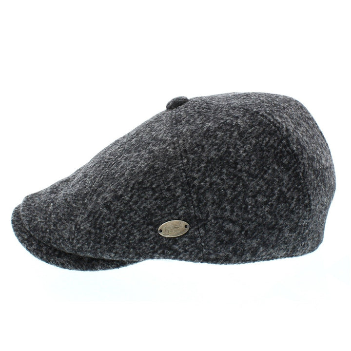 Whiteley Barleycorn Tweed Bakerboy Cap In Grey (M90)