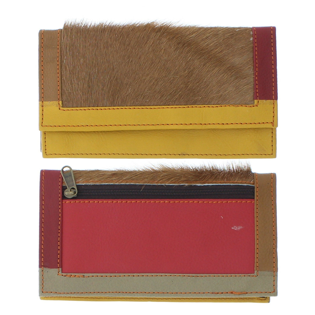 Colourful Animal Print Purse In Recycled Leather 10
