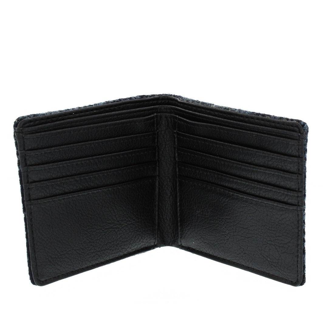 Glen Appin Harris Tweed Bi-fold Wallet Black/Grey