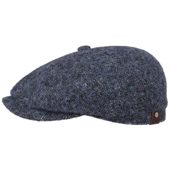 Stetson Hatteras Donegal Tweed Bakerboy Blue