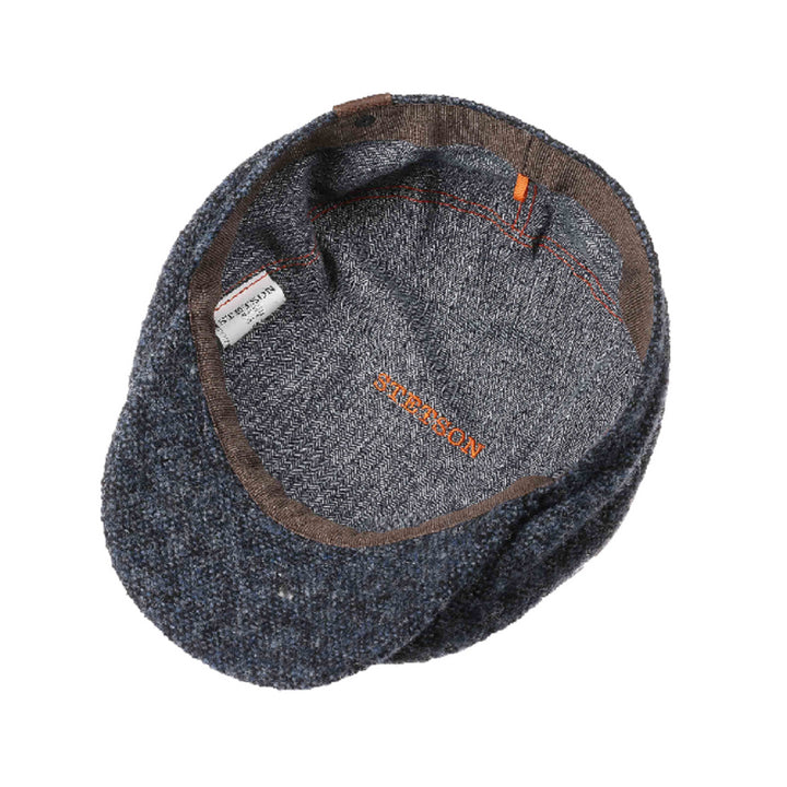 Stetson Hatteras Donegal Tweed Bakerboy Blue