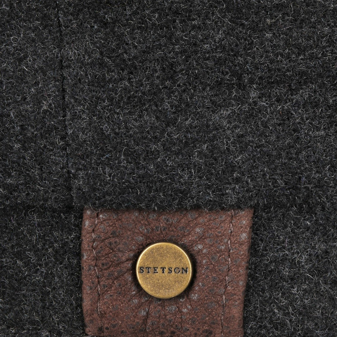 Stetson Wool Hatteras Bakerboy Cap Anthractite