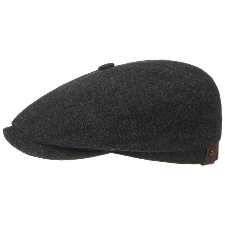 Stetson Wool Hatteras Bakerboy Cap Anthractite