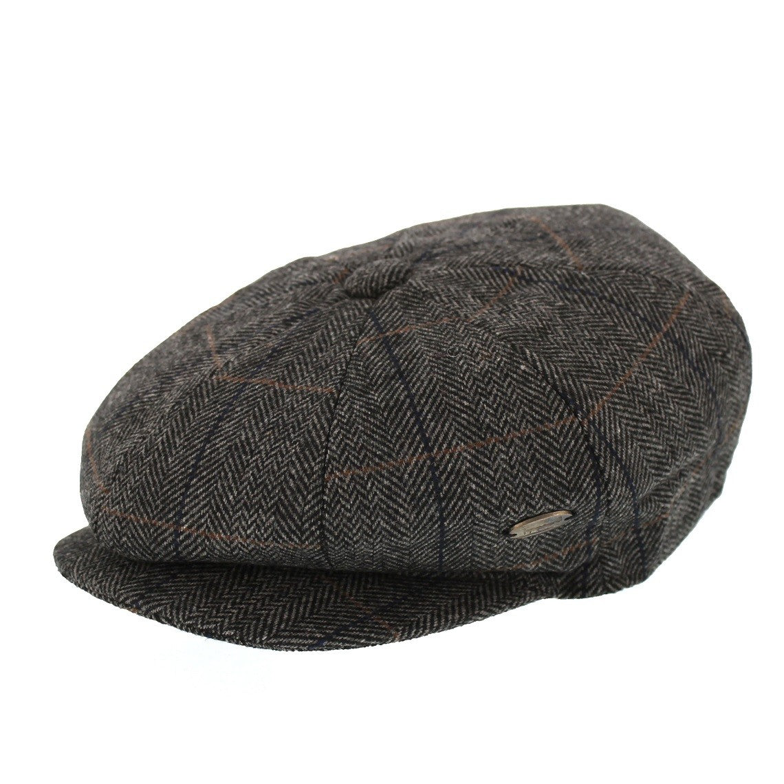 Black Herringbone Check Bakerboy from Whiteley Fischer (M98) – The Hat ...