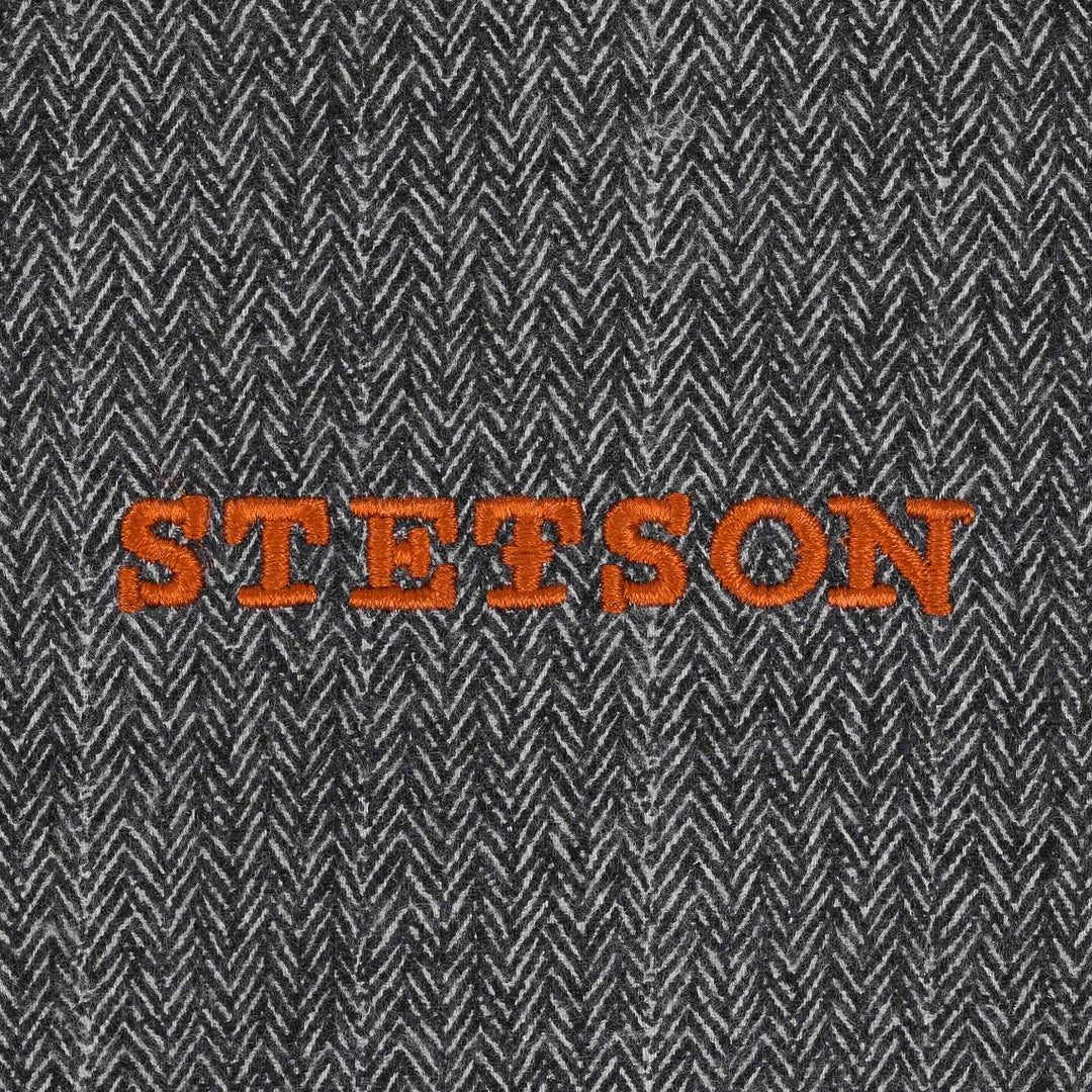 Stetson Leather Hatteras Bakerboy Cap Dark Brown