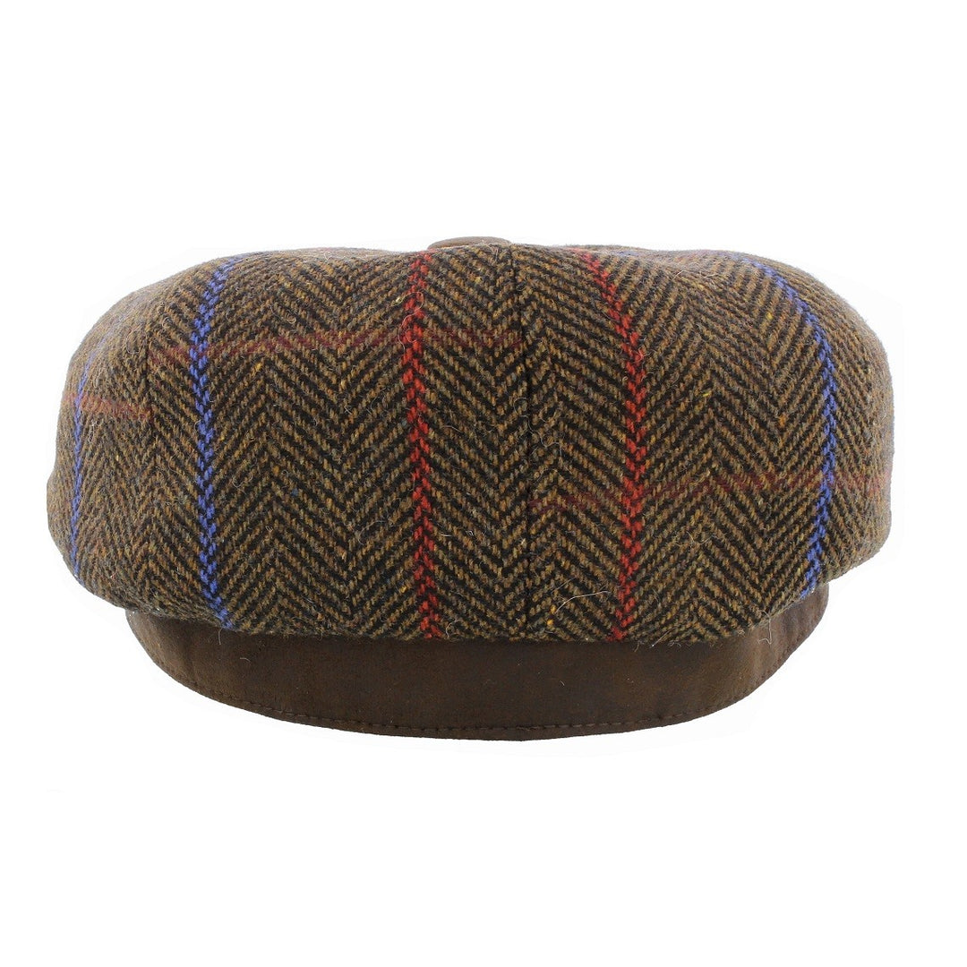 Whiteley Glen Check Bakerboy Cap In Brown (M81)