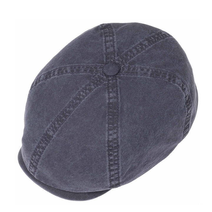 Stetson Organic Cotton Hatteras Bakerboy Cap In Navy