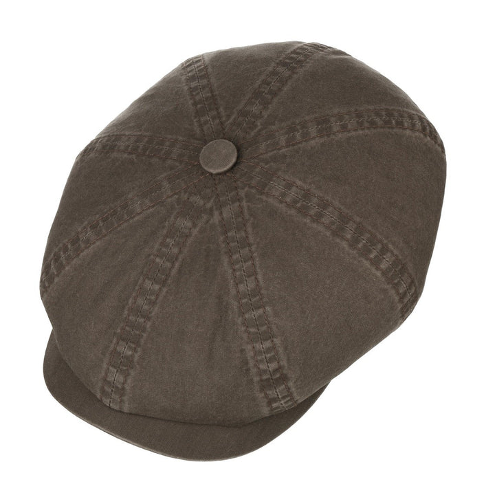 Stetson Organic Cotton Hatteras Bakerboy Cap In Brown