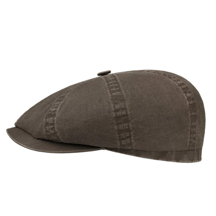 Stetson Organic Cotton Hatteras Bakerboy Cap In Brown