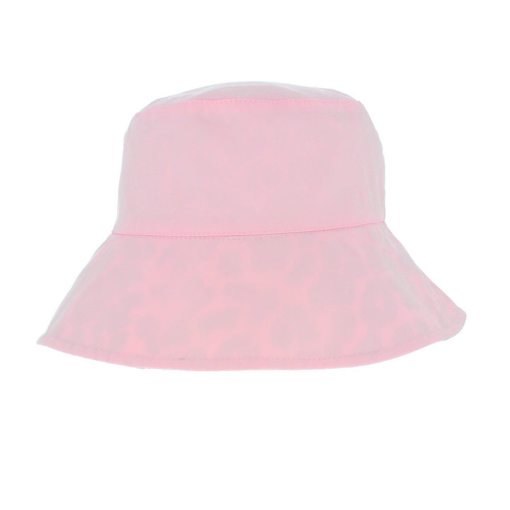 Ladies Wide Brim Reversible Leopard Print Bucket Hat (A1585)