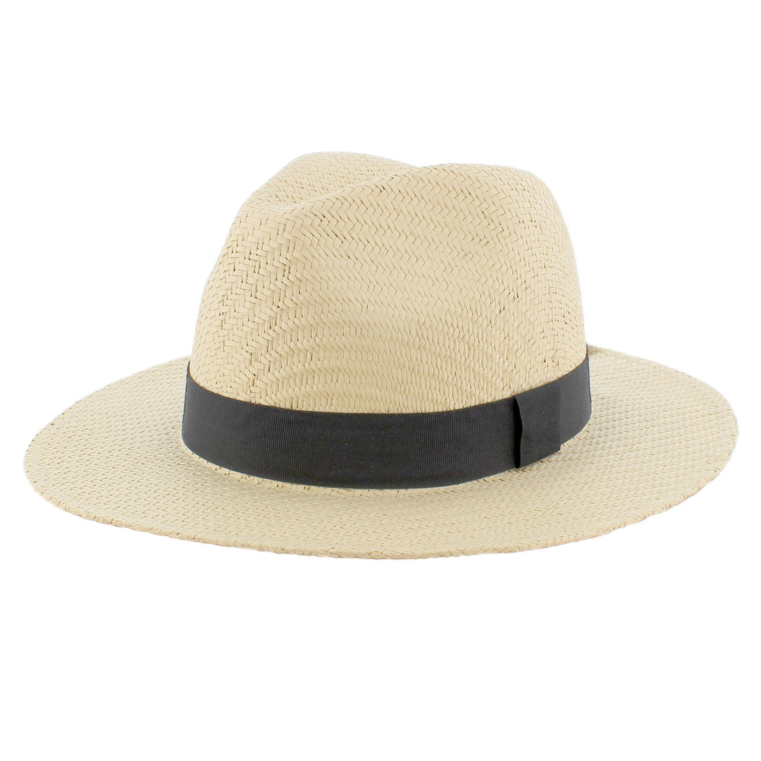 Panama Style Hat With Black Band