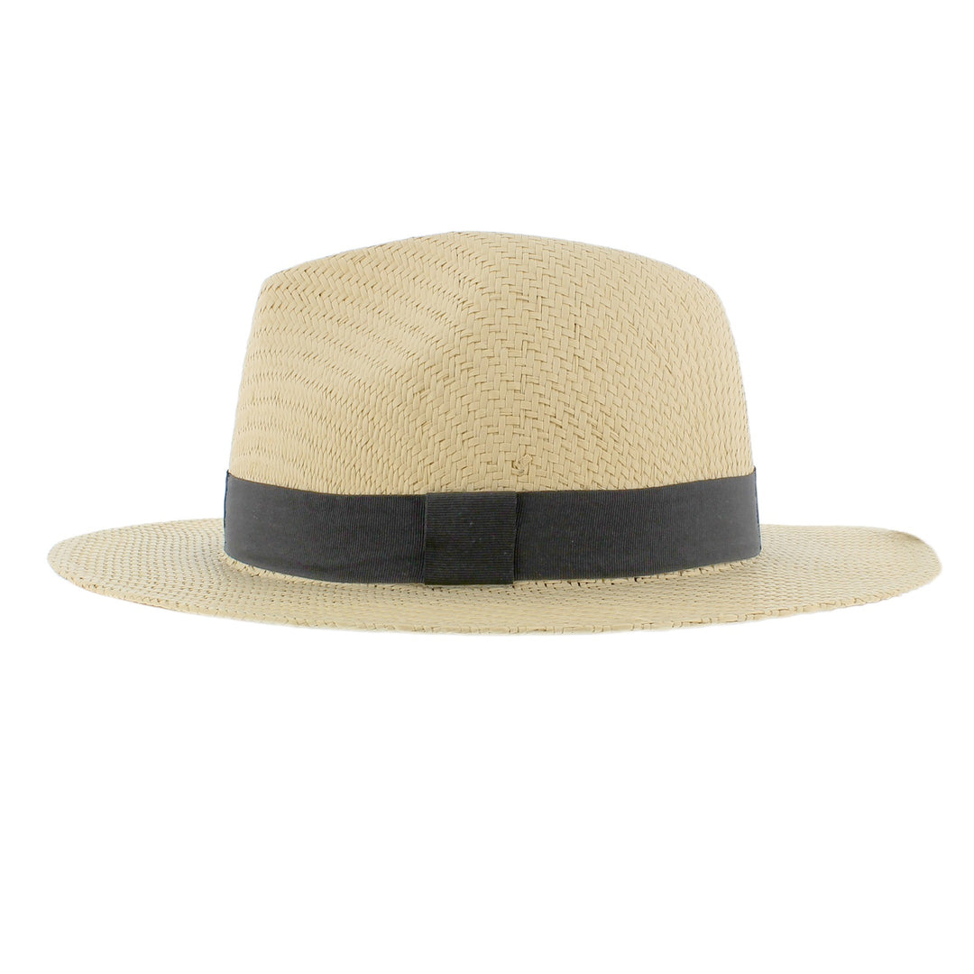 Panama Style Hat With Black Band