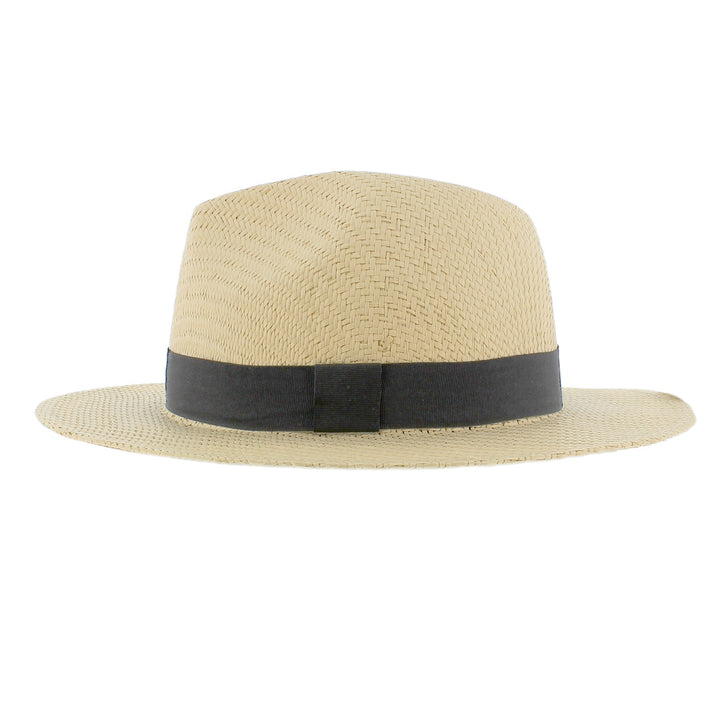 Panama Style Hat With Black Band