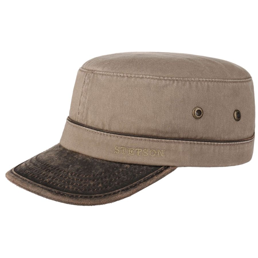 Stetson Katonah Cotton Engineers / Army Cap Beige/Brown – The Hat Company