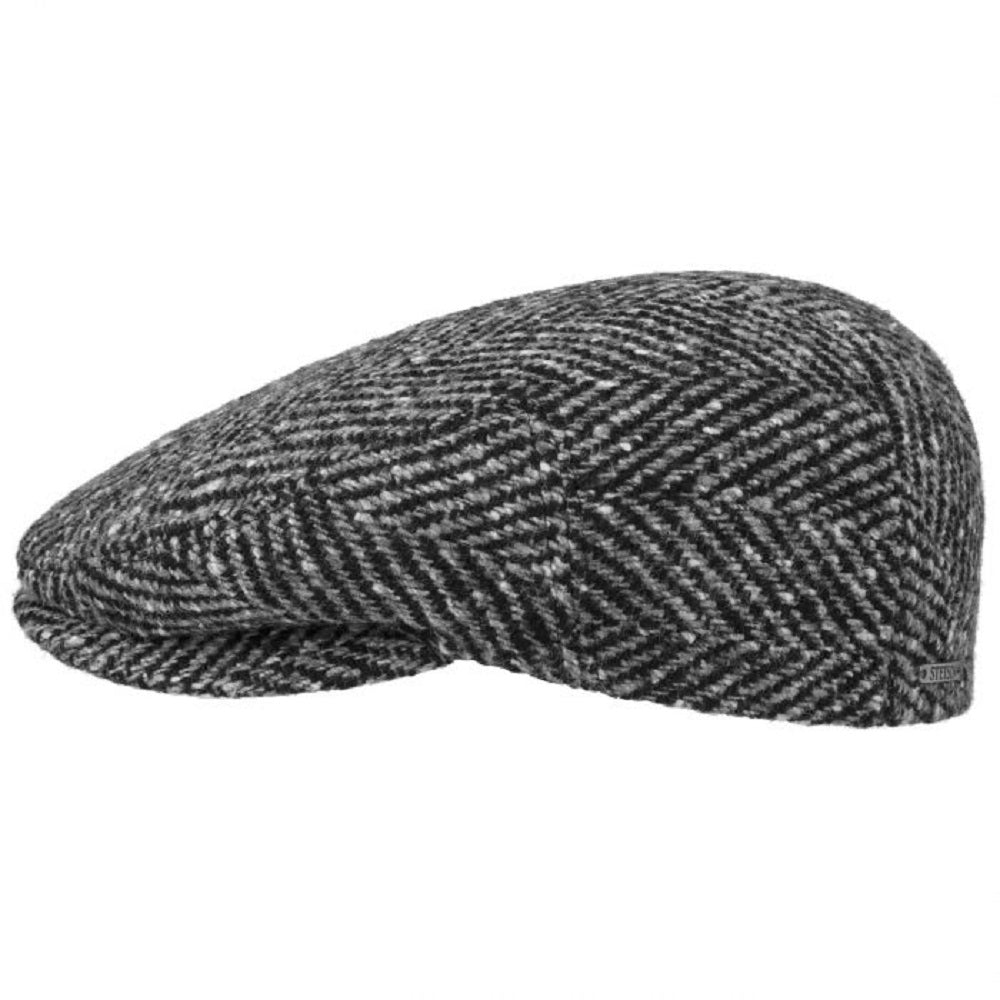 Stetson Classic Kent Herringbone Wool Cap Black/Grey – The Hat Company