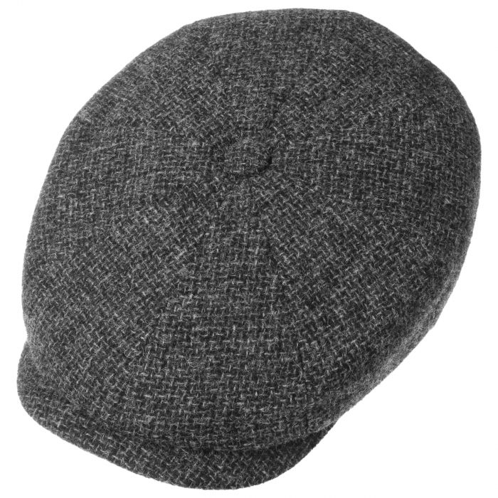 Stetson 100% Wool Bakerboy Newsboy Cap In Anthracite