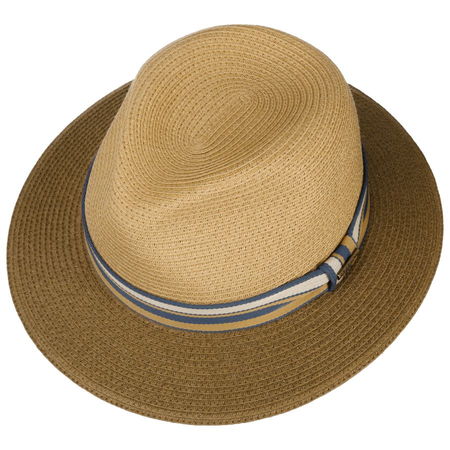 Stetson Romaro Toyo Straw Traveller Summer Fedora Hat Brown