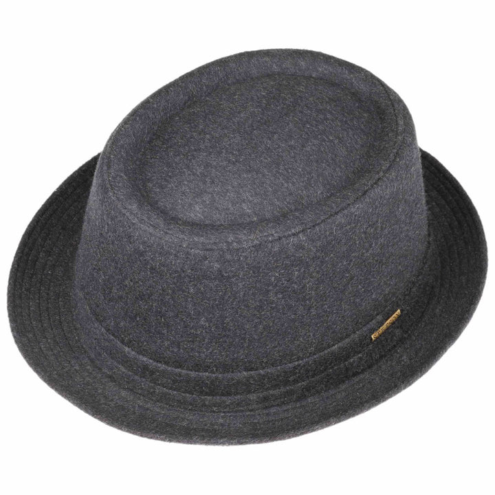 Stetson Wool Pork Pie Hat In Anthracite Grey