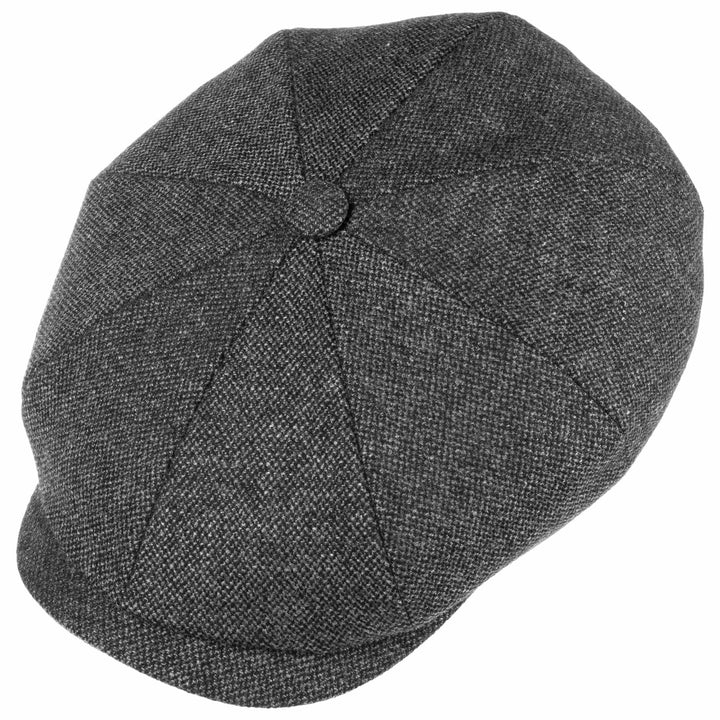 Stetson Wool Mix Hatteras Bakerboy In Grey