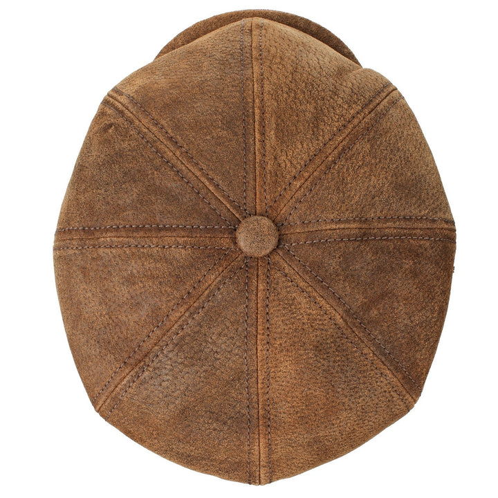 Stetson Leather Bakerboy Cap