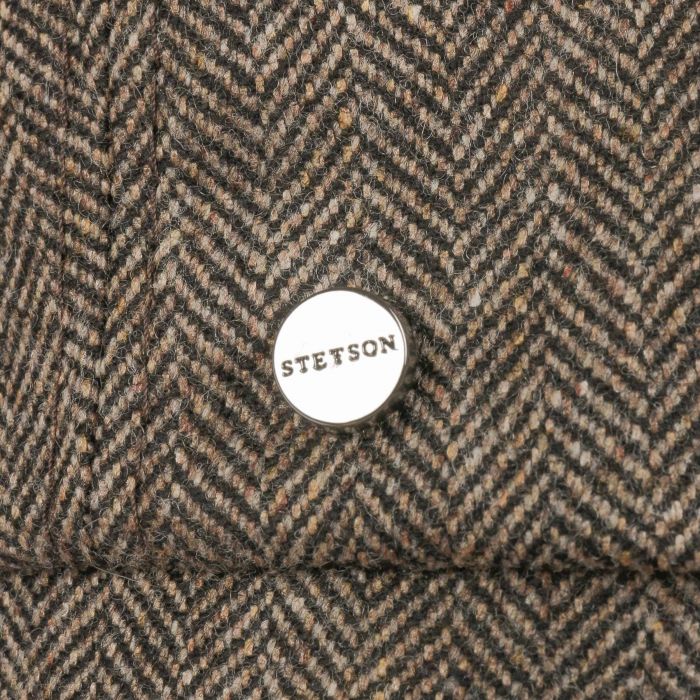 Stetson Wool/Silk/Cashmere Hatteras Bakerboy Cap Brown