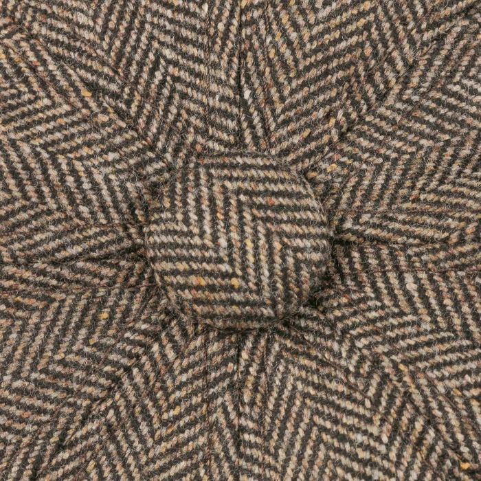 Stetson Wool/Silk/Cashmere Hatteras Bakerboy Cap Brown