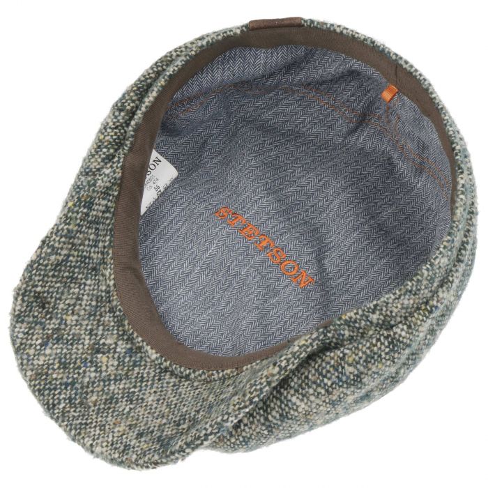 Stetson Hatteras Donegal Tweed Bakerboy Teal Green