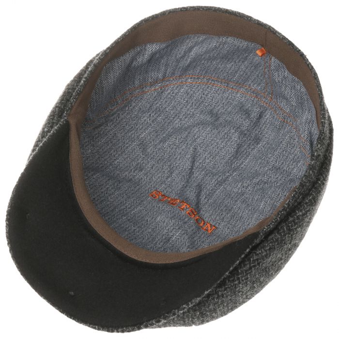 Stetson 100% Wool Bakerboy Newsboy Cap In Anthracite
