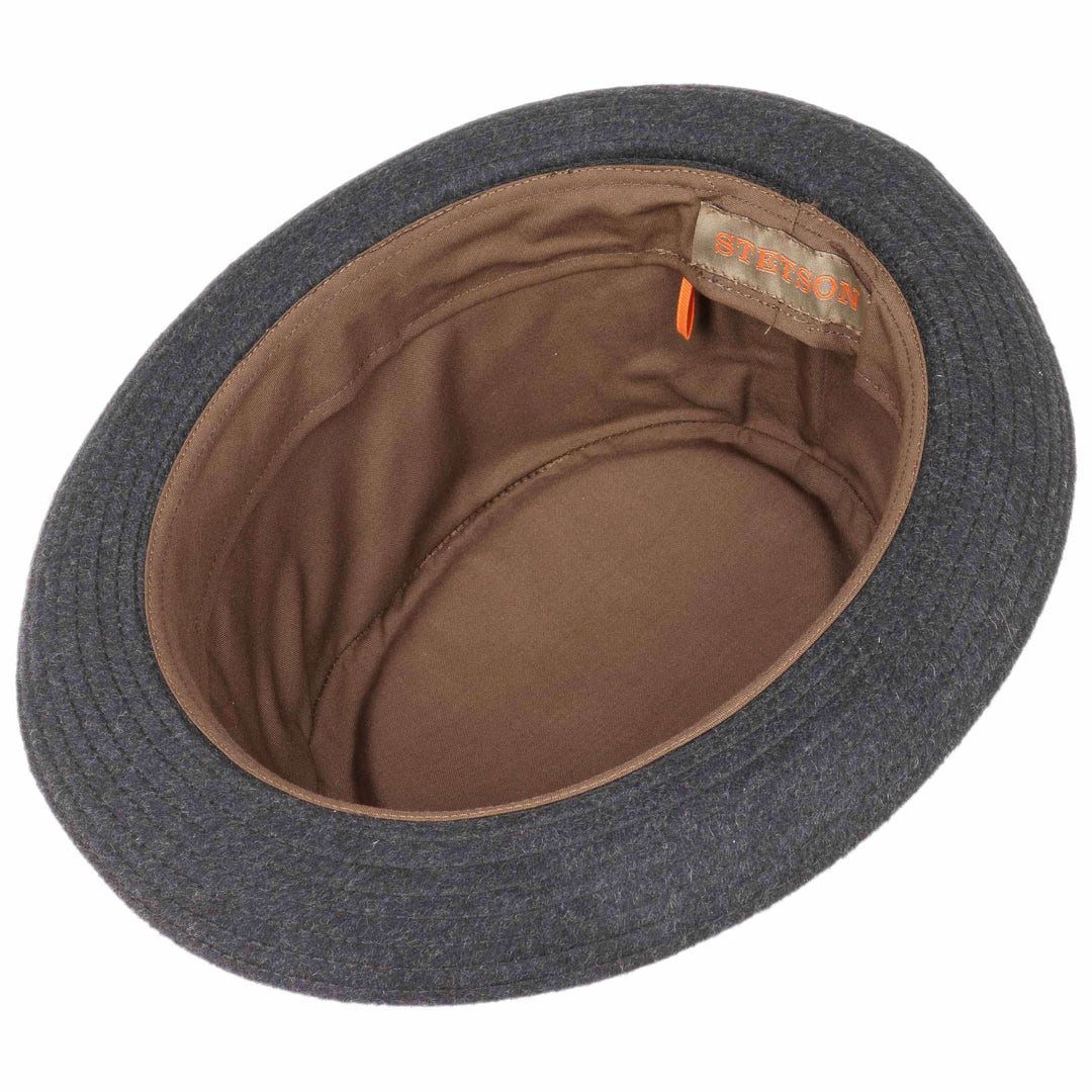 Stetson Wool Pork Pie Hat In Anthracite Grey