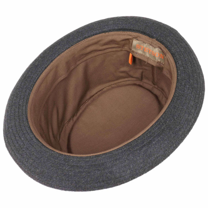 Stetson Wool Pork Pie Hat In Anthracite Grey