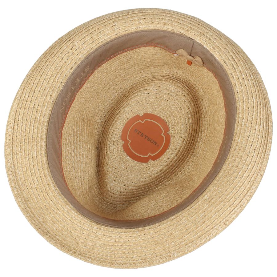 Stetson Reidton Toyo Straw Summer Trilby Hat Natural