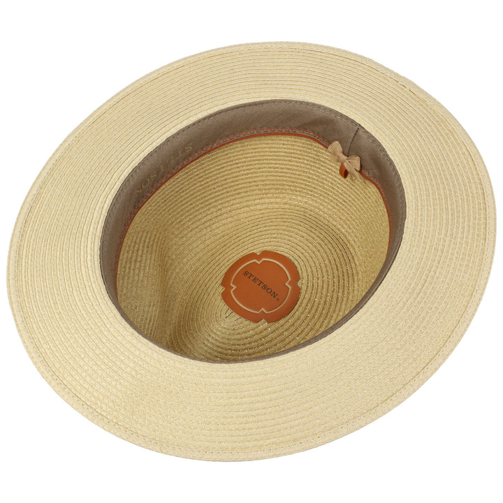Stetson Romaro Toyo Straw Traveller Summer Fedora Hat Light Beige
