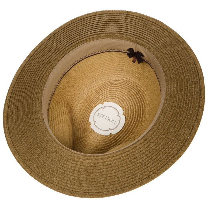 Stetson Romaro Toyo Straw Traveller Summer Fedora Hat Brown
