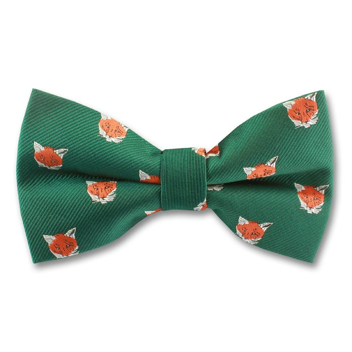 Men’s Woven Fox Print Bow Tie