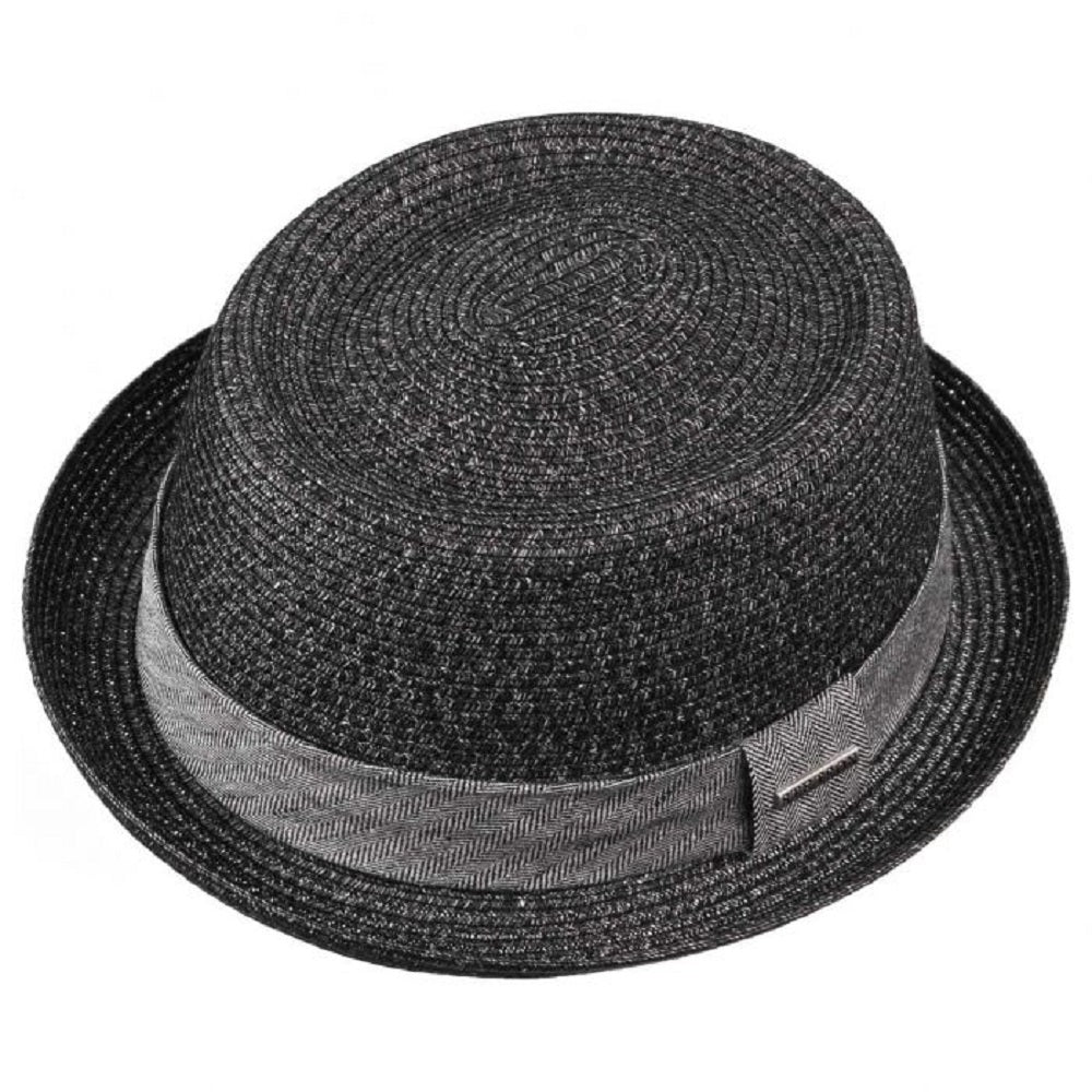Stetson Robstown Straw Toyo Pork Pie Hat Grey