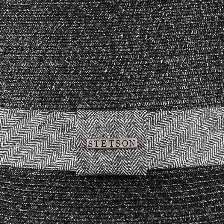 Stetson Robstown Straw Toyo Pork Pie Hat Grey