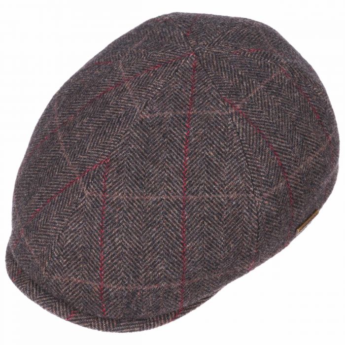 Stetson Texas Colour Lines Wool Flat Cap Brown