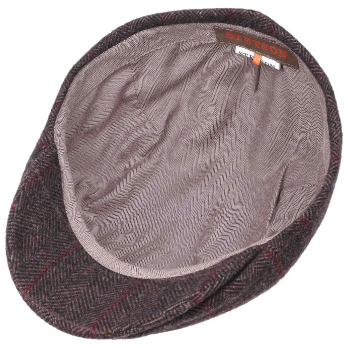 Stetson Texas Colour Lines Wool Flat Cap Brown
