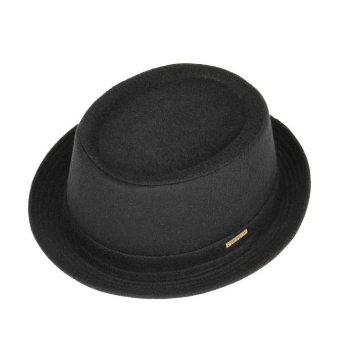 Stetson Wool Pork Pie Hat In Black