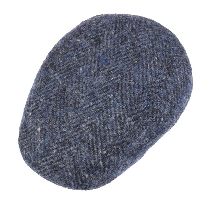 Stetson Herringbone Ivy Flat Cap Blue/Black