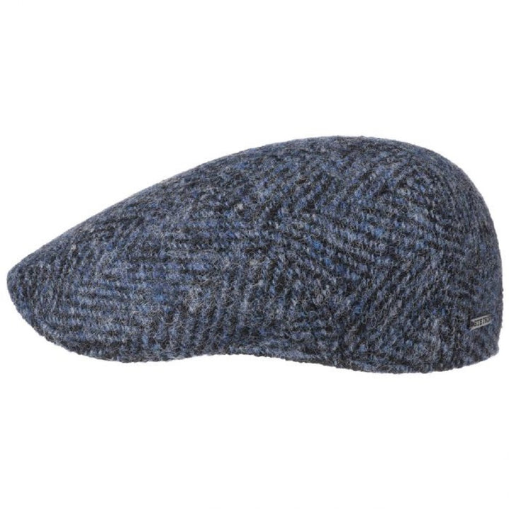 Stetson Herringbone Ivy Flat Cap Blue/Black